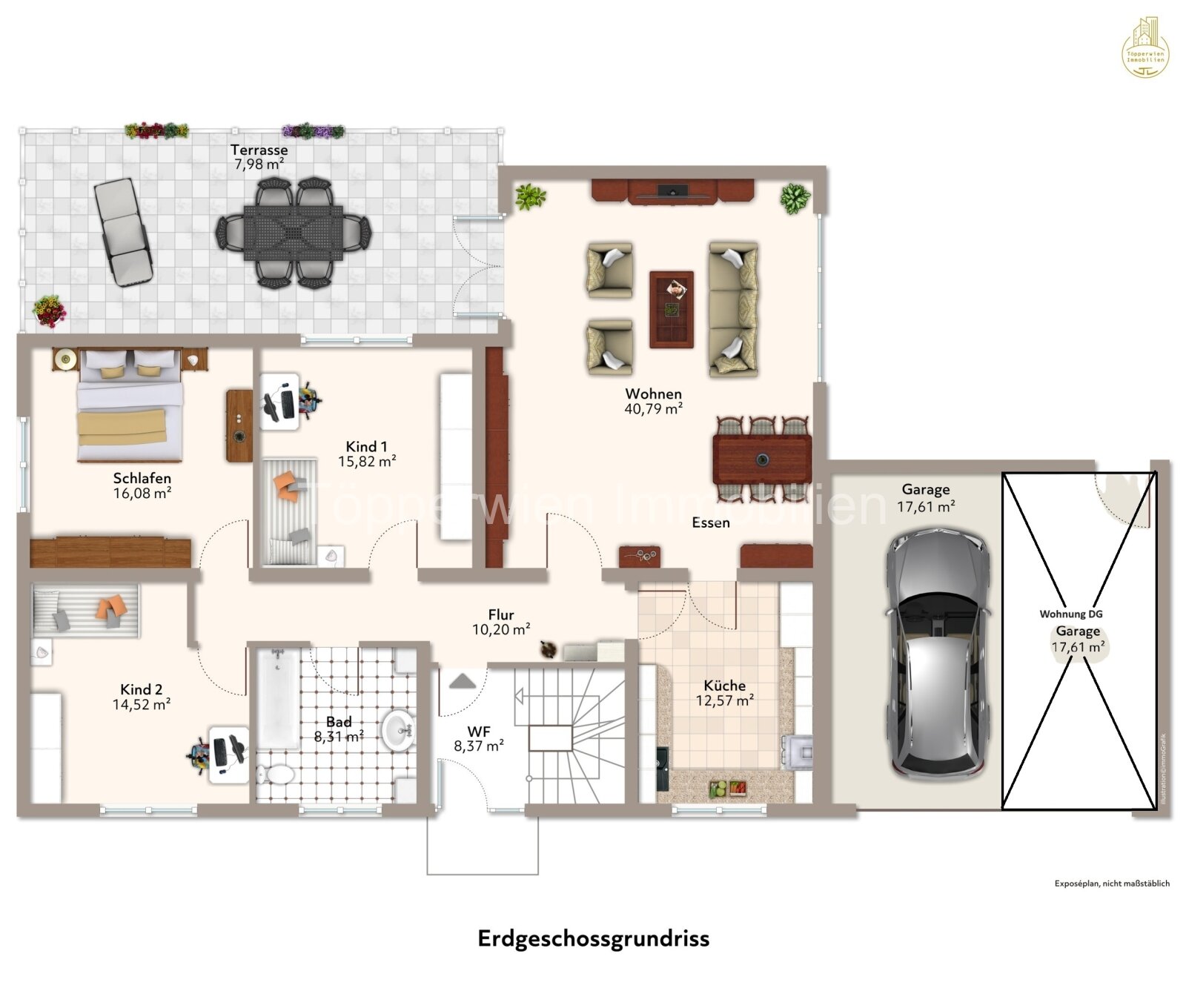 Erdgeschossgrundriss mit Garage Erdgeschossgrundriss mit Garage